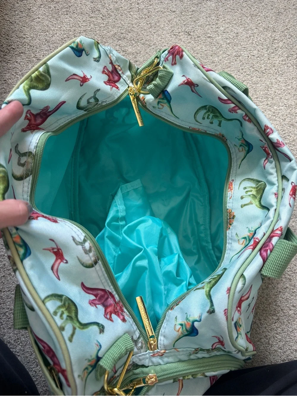Posh Peanut Kid’s Buddy Dinosaur Duffle Bag